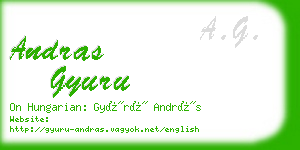 andras gyuru business card